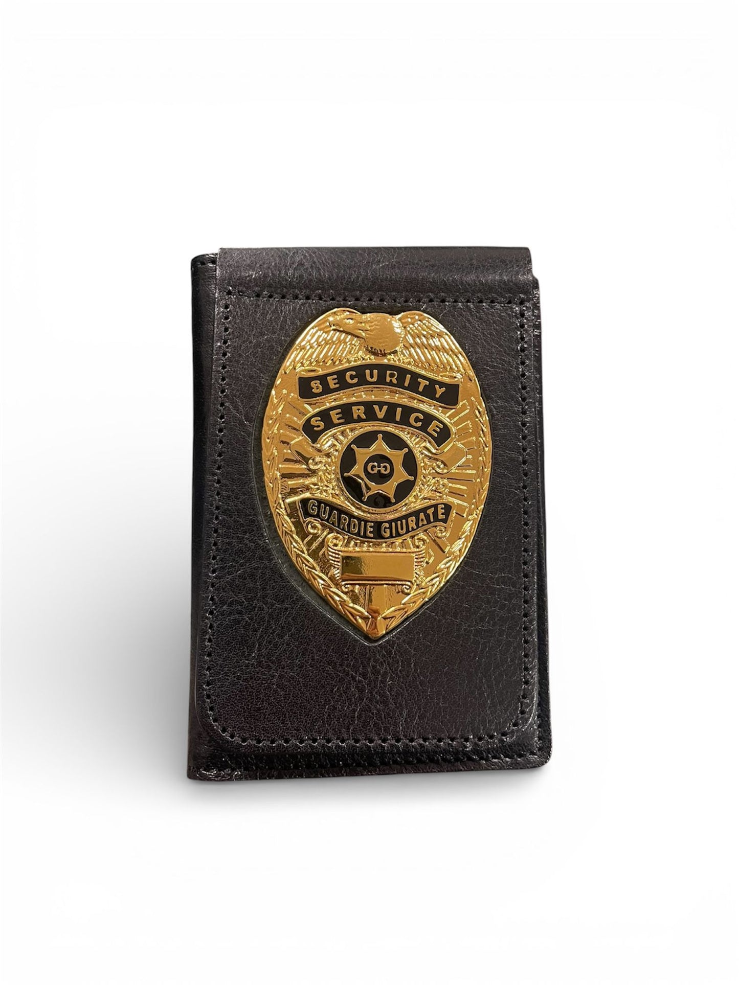 Portafoglio con placca estraibile Security Service Guardia Giurata.
