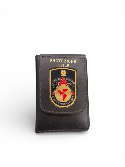 Portafoglio con placca Protezione civile