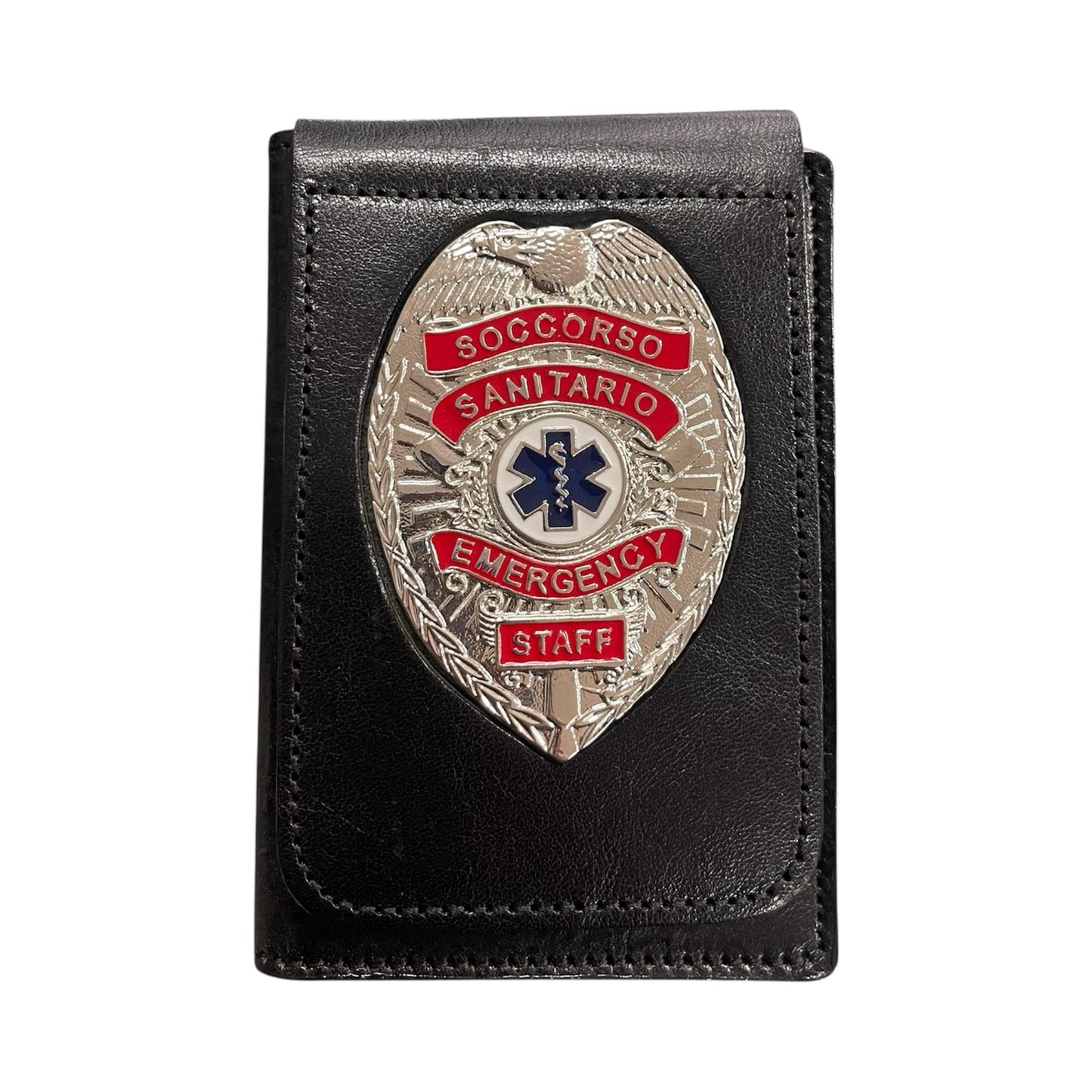 Portafoglio con placca estraibile Soccorso sanitario emergency staff.